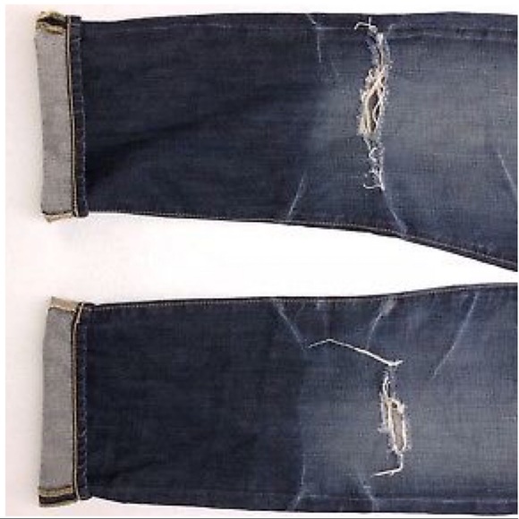 CCO💲⬇️ AG Ex-Boyfriend Crop Destroyed Jeans - Picture 6 of 6